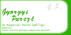 gyorgyi purczl business card